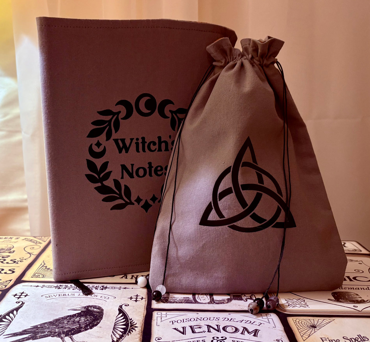 Witch’s Notes and Tarot Pouch Set