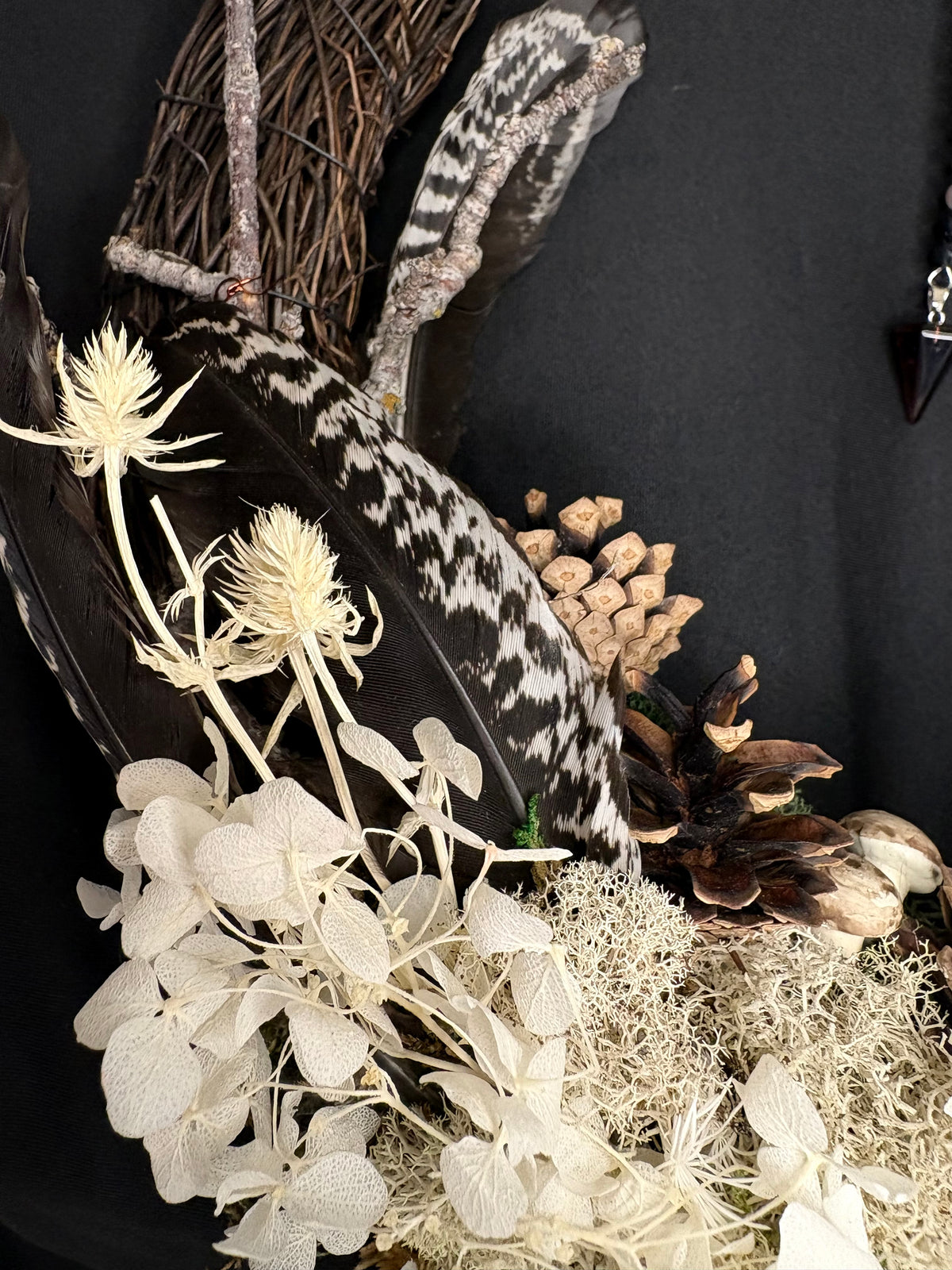 Feather and Cone Wreath