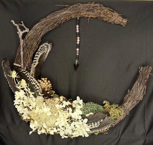 Feather and Cone Wreath