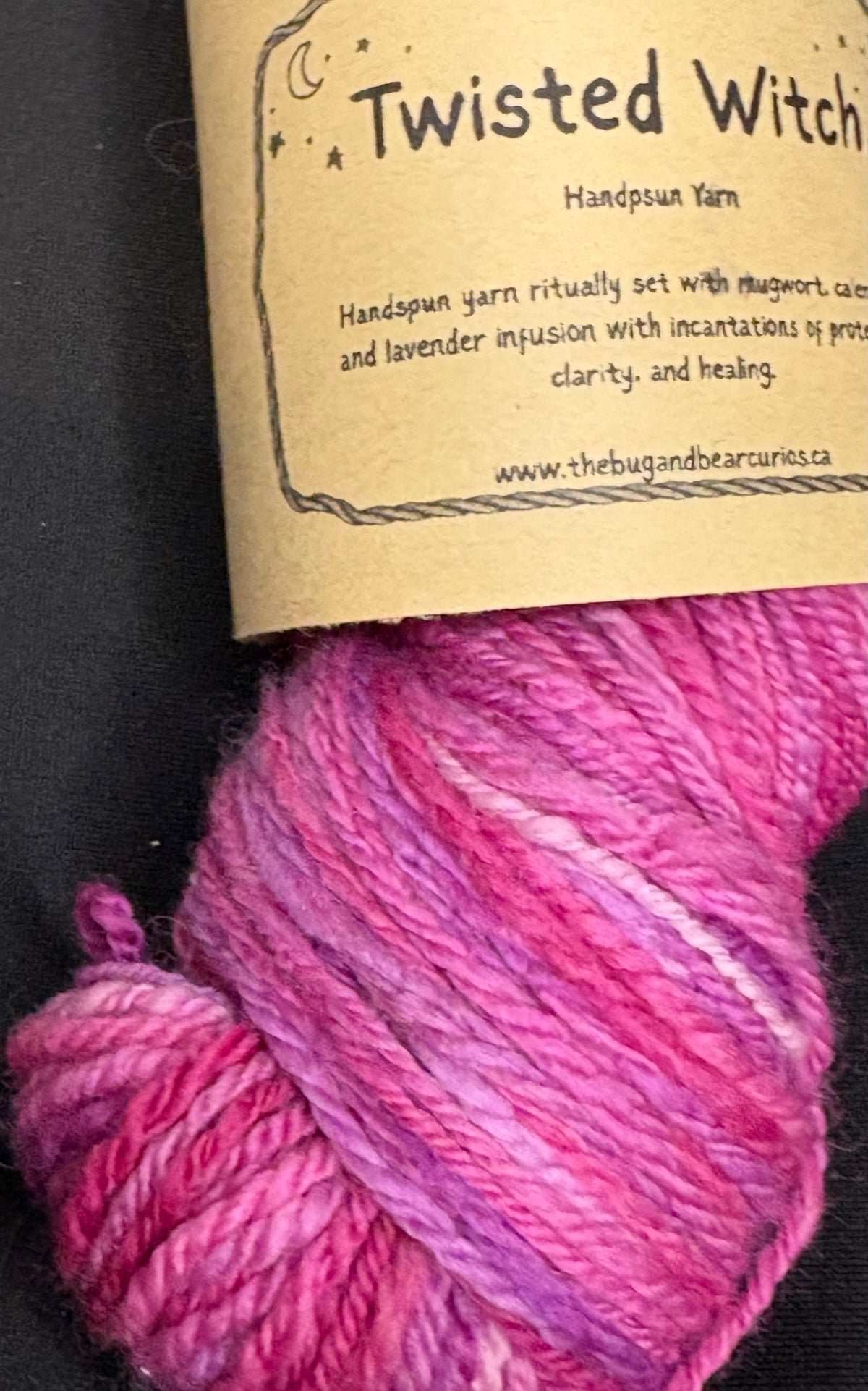 Twisted Witch Handspun Yarn - Pinkie Promise Wool