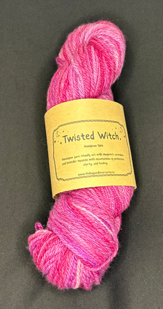 Twisted Witch Handspun Yarn - Pinkie Promise Wool