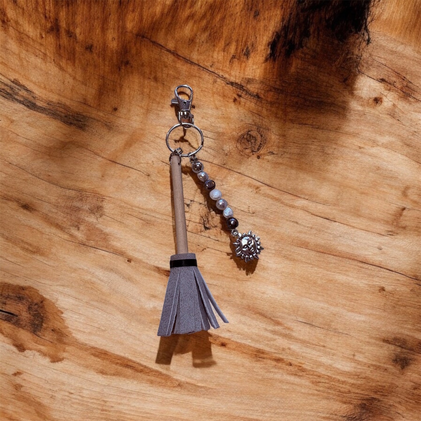 Witch’s Charm Broom Keychain