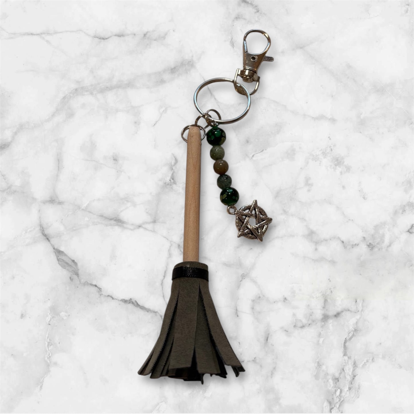Witch’s Charm Broom Keychain