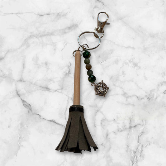 Witch’s Charm Broom Keychain