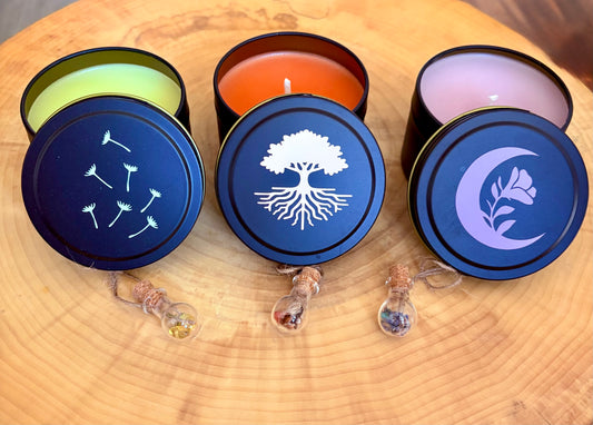 Elemental Intention Candle Spell Kit Trio
