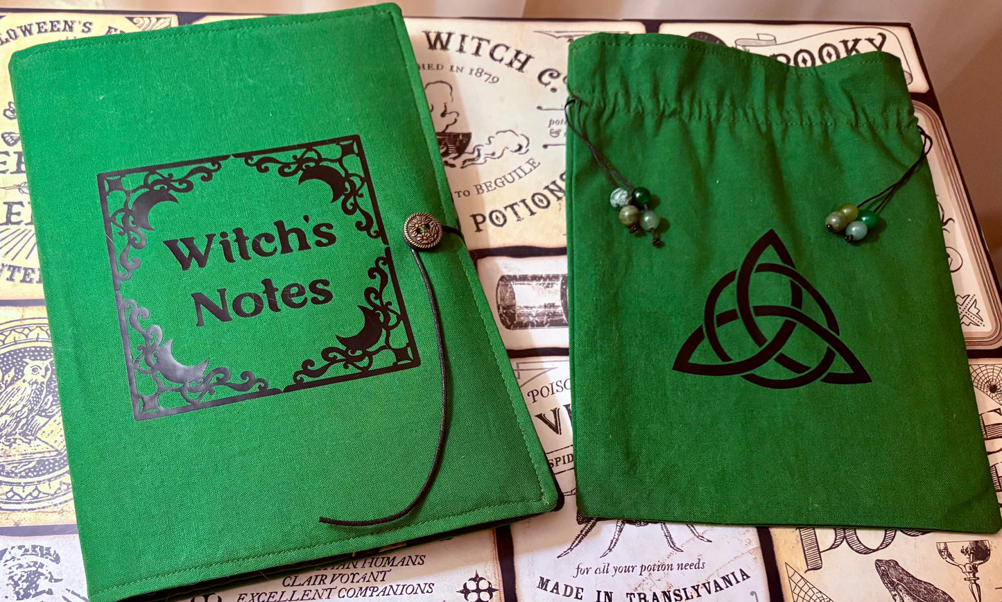 Witch’s Notes and Tarot Pouch Set