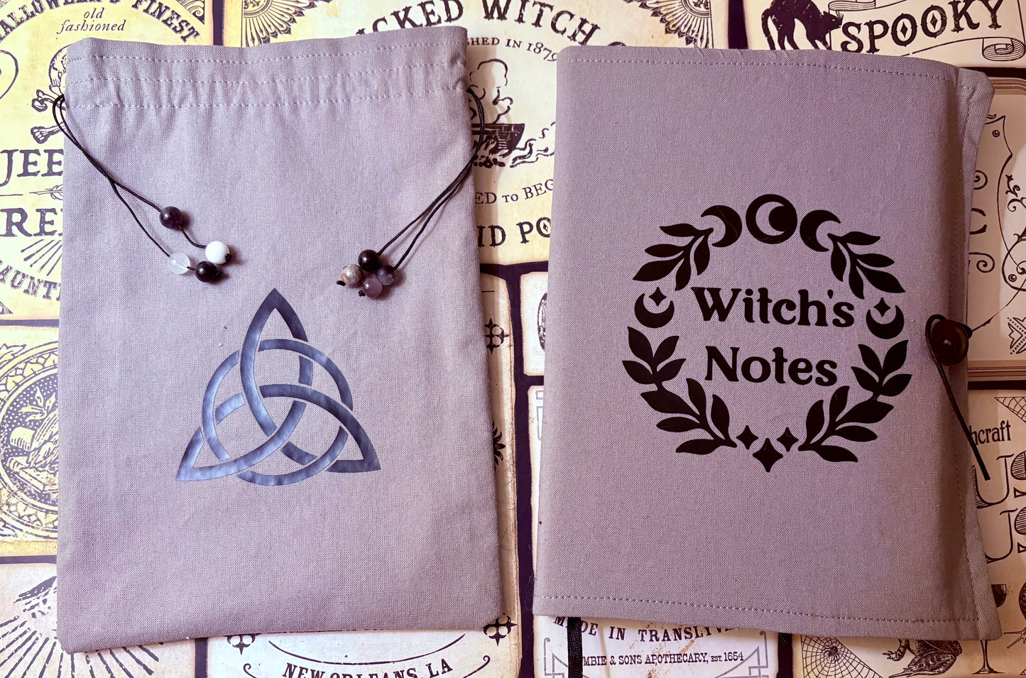 Witch’s Notes and Tarot Pouch Set