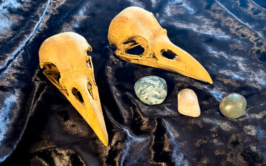 Raven Skull Replica – Hand-Finished Altar & Decor Piece